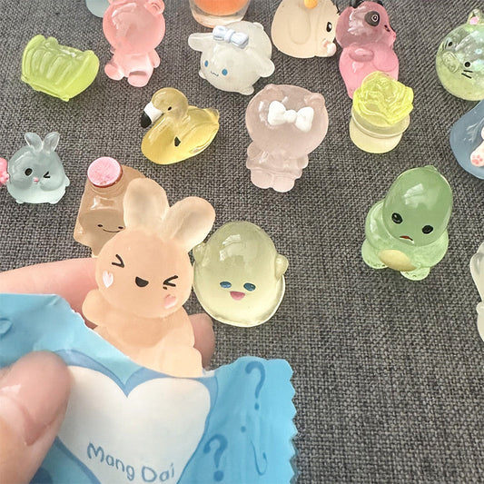 Blind Bag Luminous Mini Resin Animal Figures – 10PCS/Set