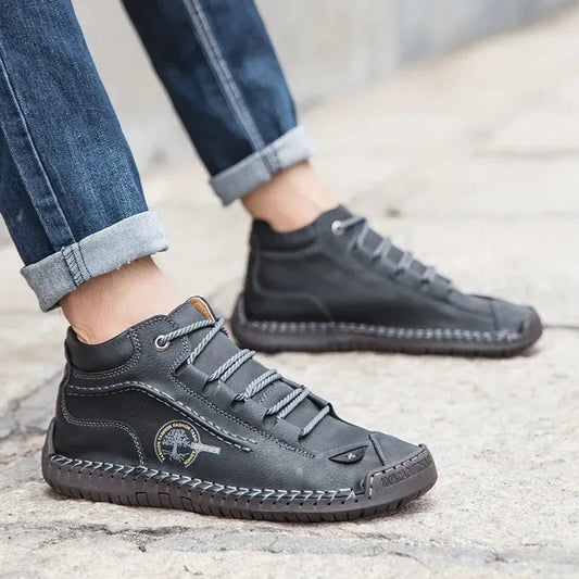 (⏰2025 HOT SALE - 50% OFF🛒)Men's Retro Hand-Stitched Pigskin Boots