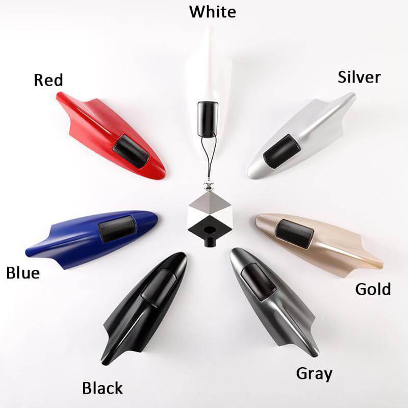 Solar Power Car Shark Fin Roof Antenna LED Flash Light-7