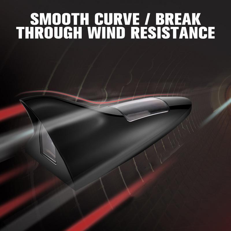Solar Power Car Shark Fin Roof Antenna LED Flash Light-3