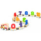 🚗🔤54% OFF 🔥HOT SALE - Numbers And Letters Magnetic Train Puzzle Wooden Toy Car