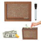 ✨Teach children to save from an early age——Cash Vault Wooden Savings Box