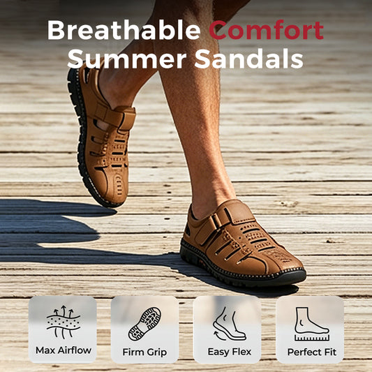 🔥Summer Non-Slip Genuine Leather Breathable Beach Sandals