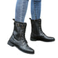 Women's Round Toe Side Zipper Leather Orthopedic Boots