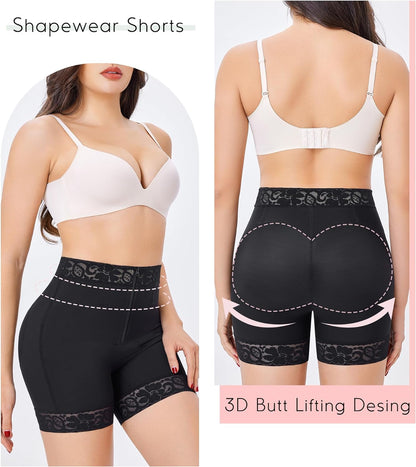 Lace Steel Boned Butt Enhancer Shorts Shapewear Womenswear