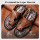 Breathable Soft Leather Outdoor Sandals for Men in Plus Sizes