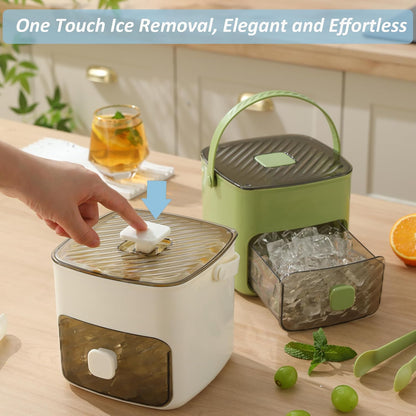 🥳2026 HOT SALE🥳💞50K+ SOLD!💥🥤🧊 Ice Cube Maker with Storage – 48 cubes at once, leak‑proof lid. Stackable, saves space. Includes ice scoop & tong. A summer essential. 🏖️✅