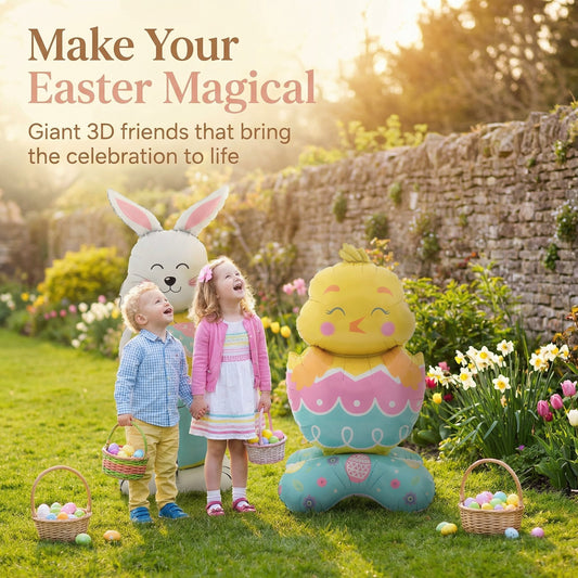 🐰Giant 3D Standing Bunny Balloon Self-Supporting Festive Cheer