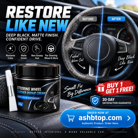 🔧🛞 Leather Repair Cream – For Steering Wheels, Restore Color – BUY 1 GET 1! ✨