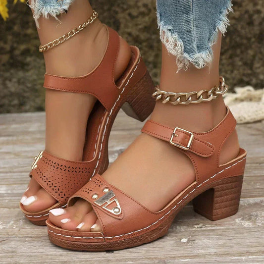 🌸NEW HOT SALE 50% OFF✨Elegant women's sandals with block heels – stylish and comfortable 👡✨