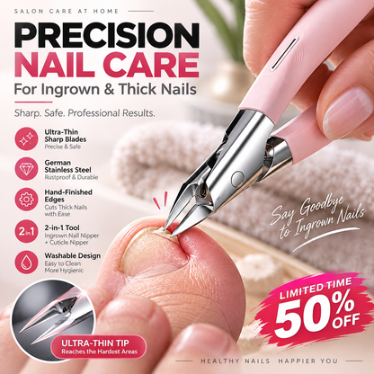 💅✨ NOW: 50% OFF FOR A LIMITED TIME – Ultra-sharp nail clipper made of German steel – For ingrown nails – Dual function – Rust-resistant – Washable – Professional pedicure at home 🦶🛡️
