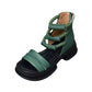 Women's Thick-Bottomed Round Toe Sandals with Back Zipper