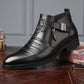 👞Men's Embossed Martin Boots  Dual Side Zipper Trendy Boots!