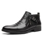 👞Men's Embossed Martin Boots  Dual Side Zipper Trendy Boots!