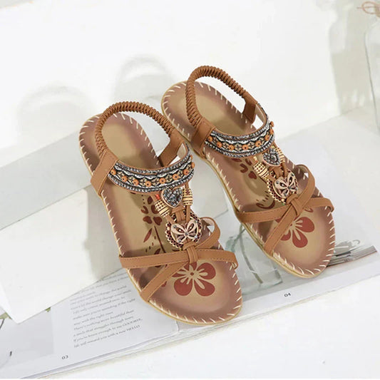 💎 Bohemian Orthopedic Sandals – Arch Support, Non-Slip Sole & Barefoot Comfort for All-Day Wear 🌈