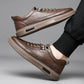 Italian handmade leather shoes, breathable casual shoes