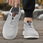 Fliwos Men’s Breathable Lightweight Knit Patchwork Sneakers