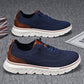 Fliwos Men’s Breathable Lightweight Knit Patchwork Sneakers