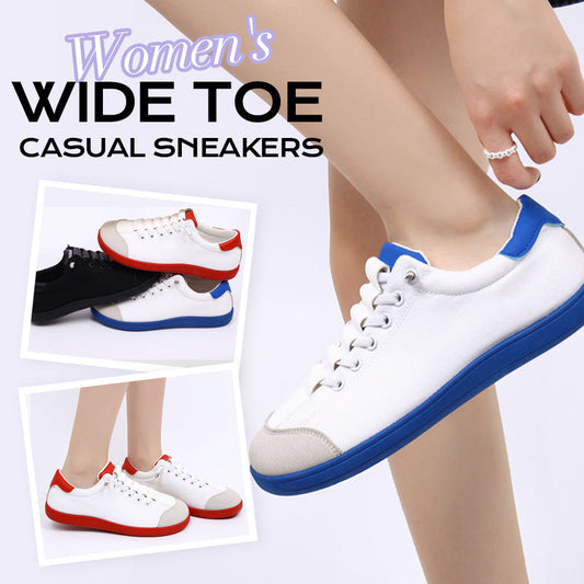 Women's Wide Toe Casual Sneakers