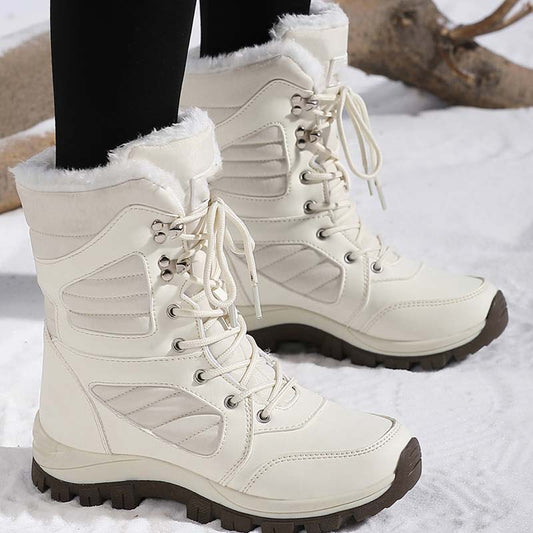 Women’s Warm Ankle-High Lace-Up Snow Boots