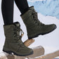 Women’s Warm Ankle-High Lace-Up Snow Boots