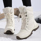 Women’s Warm Ankle-High Lace-Up Snow Boots