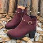 Women's Fashion Chunky Heel Ankle Boots