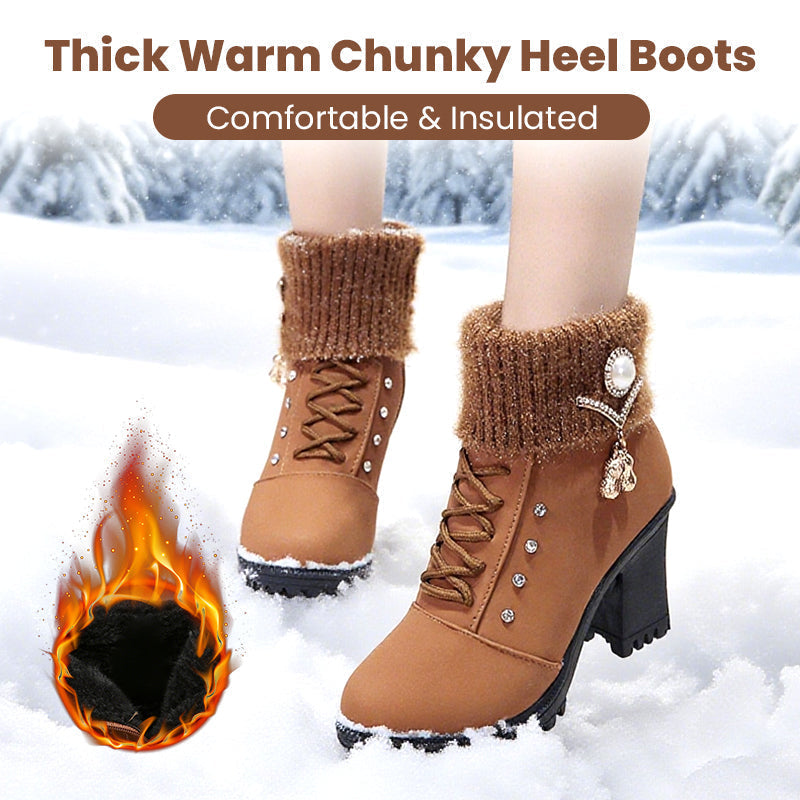 π₯Limited stock available 50% OFFπ₯Women's Thick Warm Chunky Heel Bootsπ’ ...