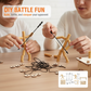 DIY Bamboo Man Fencing Puppet Game Set