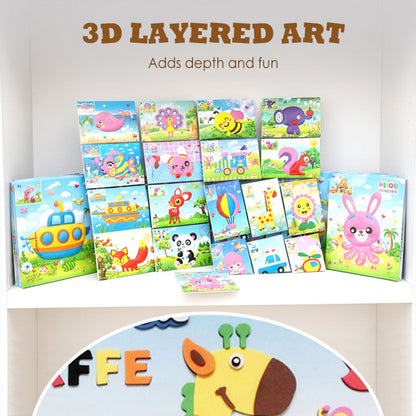 20 PCS Educational DIY Craft 3D Stickers