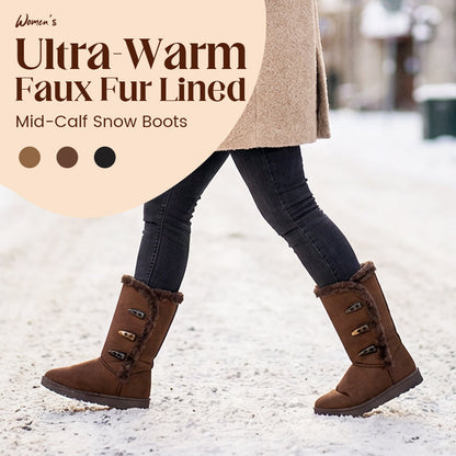 ❄️Women's Ultra-Warm Faux Fur Lined Mid-Calf Snow Boots