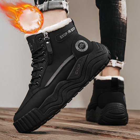 Men's Plush-Lined Winter Snow Boots