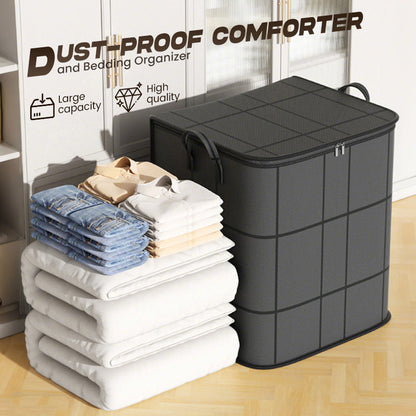 🗄️Limited Time Offer $19.99! 🛏️Large Capacity Dust-Proof Bedding Storage Bag, Heavy Duty Foldable Comforter Clothes Organizer with Handles