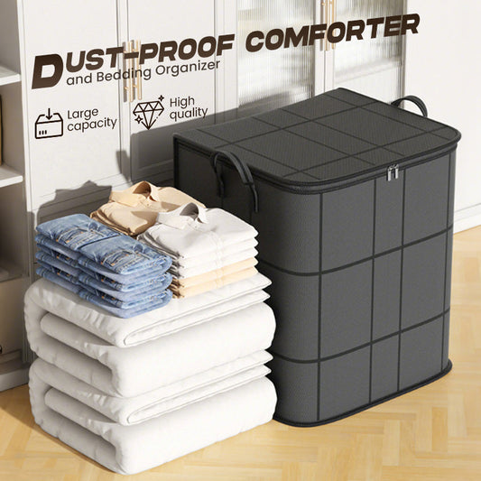 🗄️Limited Time Offer $19.99! 🛏️Large Capacity Dust-Proof Bedding Storage Bag, Heavy Duty Foldable Comforter Clothes Organizer with Handles