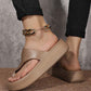 Trendy Toe-Loop Platform Sandals