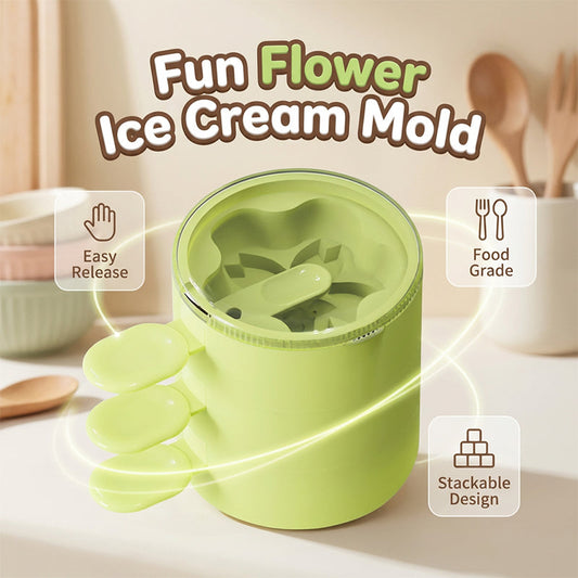 Flower-Shaped Silicone Ice Cream Mold