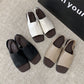 Simple, comfortable, and retro design✨Women's Retro Square Toe Slingback Sandals