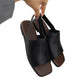 Simple, comfortable, and retro design✨Women's Retro Square Toe Slingback Sandals