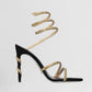 Noble and elegant👠Wrap-Up Rhinestone Strappy High Heels Sandals