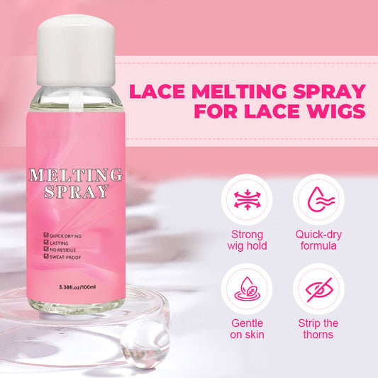 💇‍♀️✨ Lace Melt Spray – Invisible Edges, Secure Hold, No Residue – Flawless Wig Install! 🌟