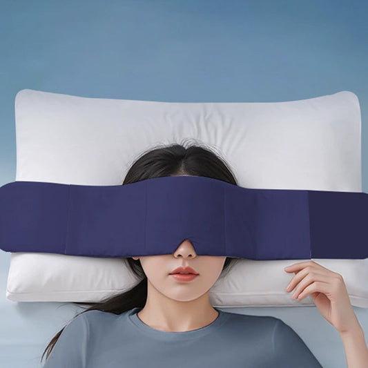 😴✨ Dual-Sided Weighted Sleep Mask – Cooling & Cozy, Zero Light – Deep Sleep Any Season! 🛌