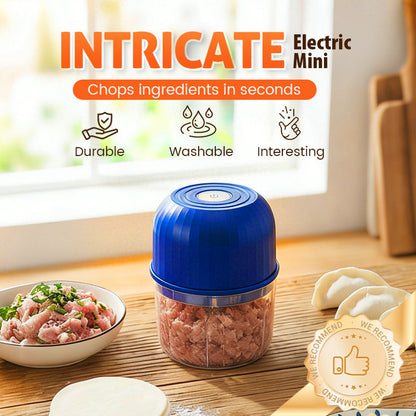 🧄 Wireless Electric Mini Food Chopper — One Press, Freshly Chopped in Seconds! ⚡ USB-C, Cordless, 3 Steel Blades — Save Time Every Meal! 🥗✨