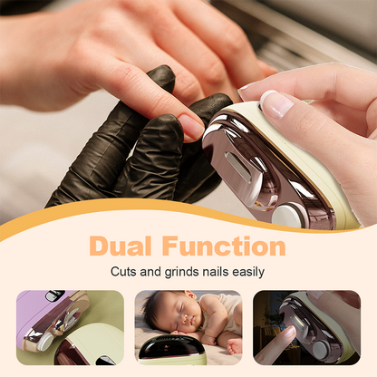 💅 LIMITED‑TIME 50% OFF! ⚡ 2‑in‑1 Safe Electric Nail Clipper – Cut & Polish, Baby‑Safe ✨