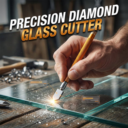 🔧💎 Pro Diamond Glass Cutter – Alloy Handle, Tungsten Wheel – Perfect Score! 🔥