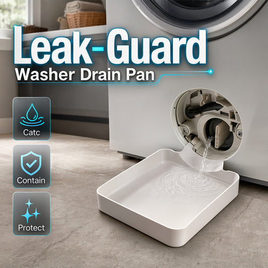 🚿🛡️ Front-Load Drain Pan – Fits Most Machines, Prevents Water Damage – Peace of Mind! 🔥