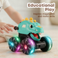 🦖💡 Dinosaur Toy Car – Press & Go, Flashing Lights – Perfect Gift for Kids! 🎁