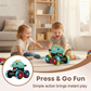 🦖💡 Dinosaur Toy Car – Press & Go, Flashing Lights – Perfect Gift for Kids! 🎁