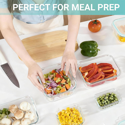 Glass Food Storage Containers with Airtight Lids