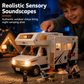 Interactive Toy RV Camping Car Playset with Sound and Light Features Doll and Camping Accessories for Kids