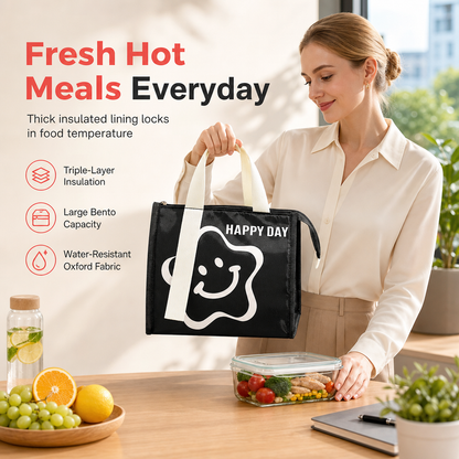 🥗 50% OFF TODAY ONLY 🔥 Insulated Thickened Lunch Bag — Hot Meals Hours After Packing